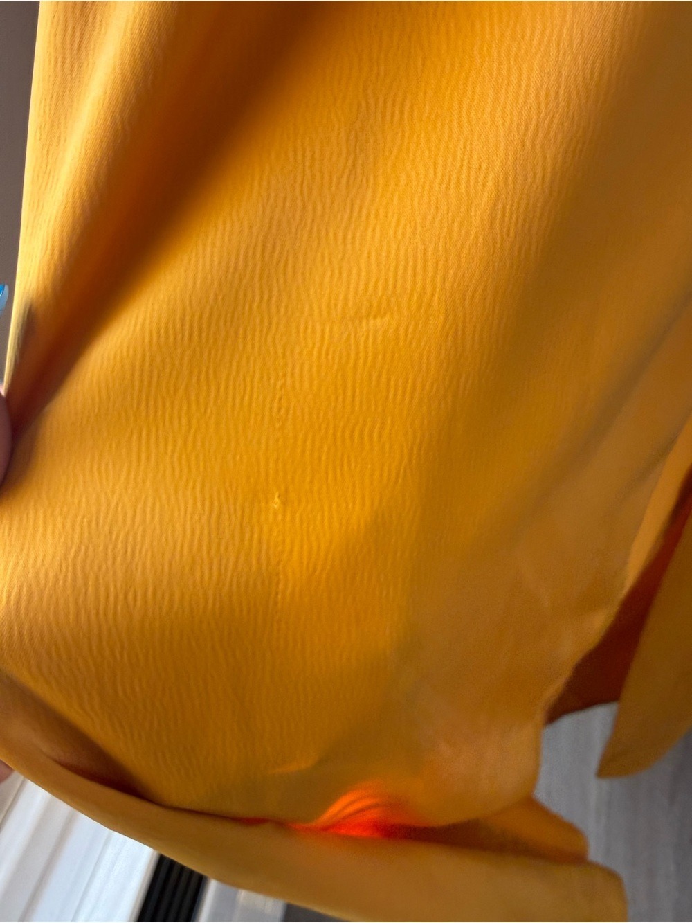 NWT PrettyLittleThing Mustard Asymmetric Draped Maxi Dress US 10 - Picture 8 of 9